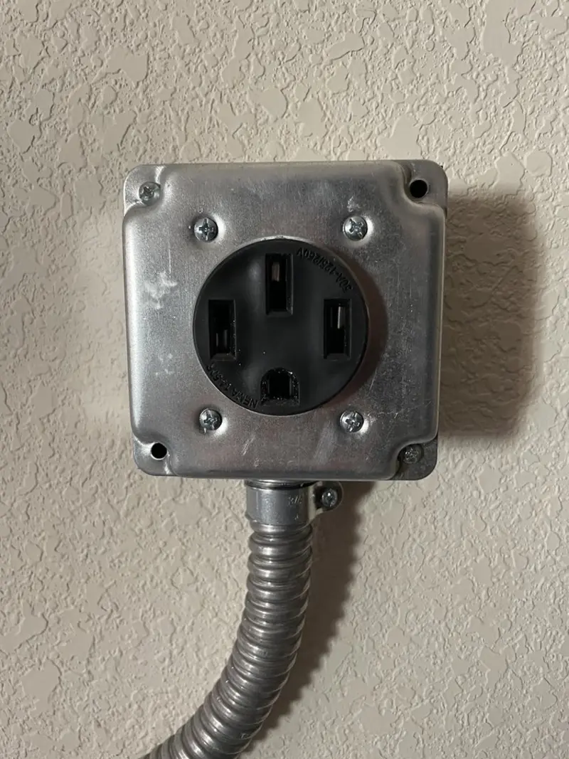 NEMA 14-50 outlet installed for Smart Home Electrical in Smithfield